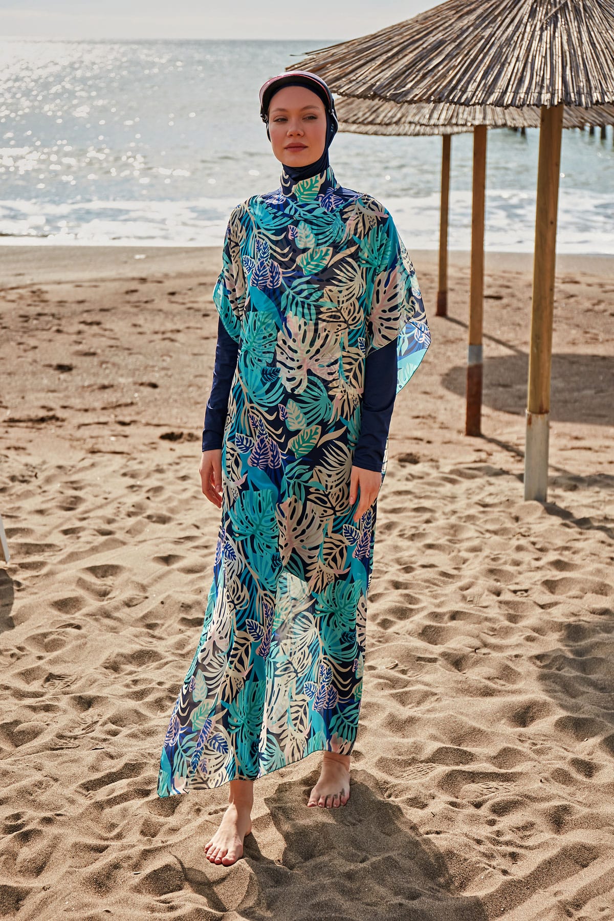 Floral Colorful Chiffon Beach Pareo - P2418 الصورة الرئيسية