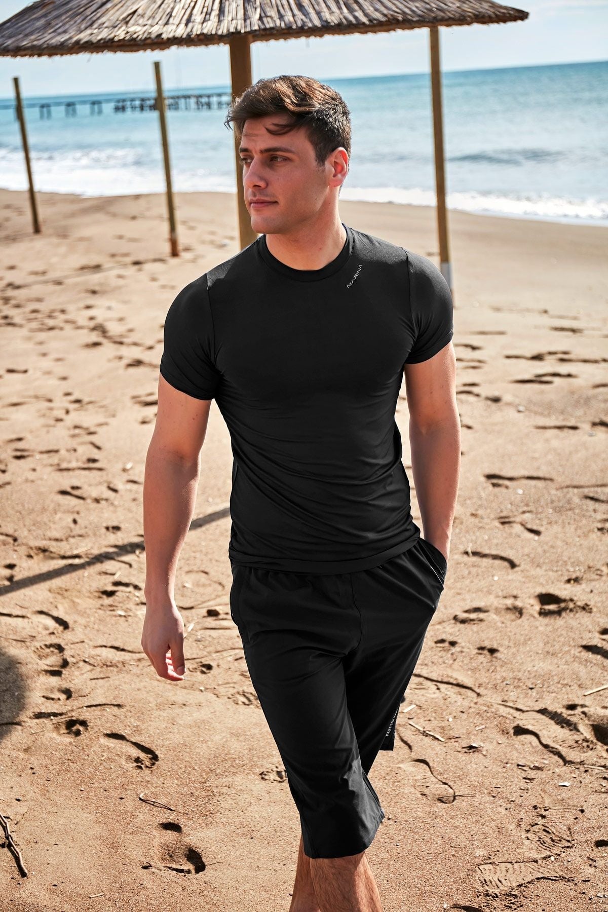 Black Men's Shorts S2407