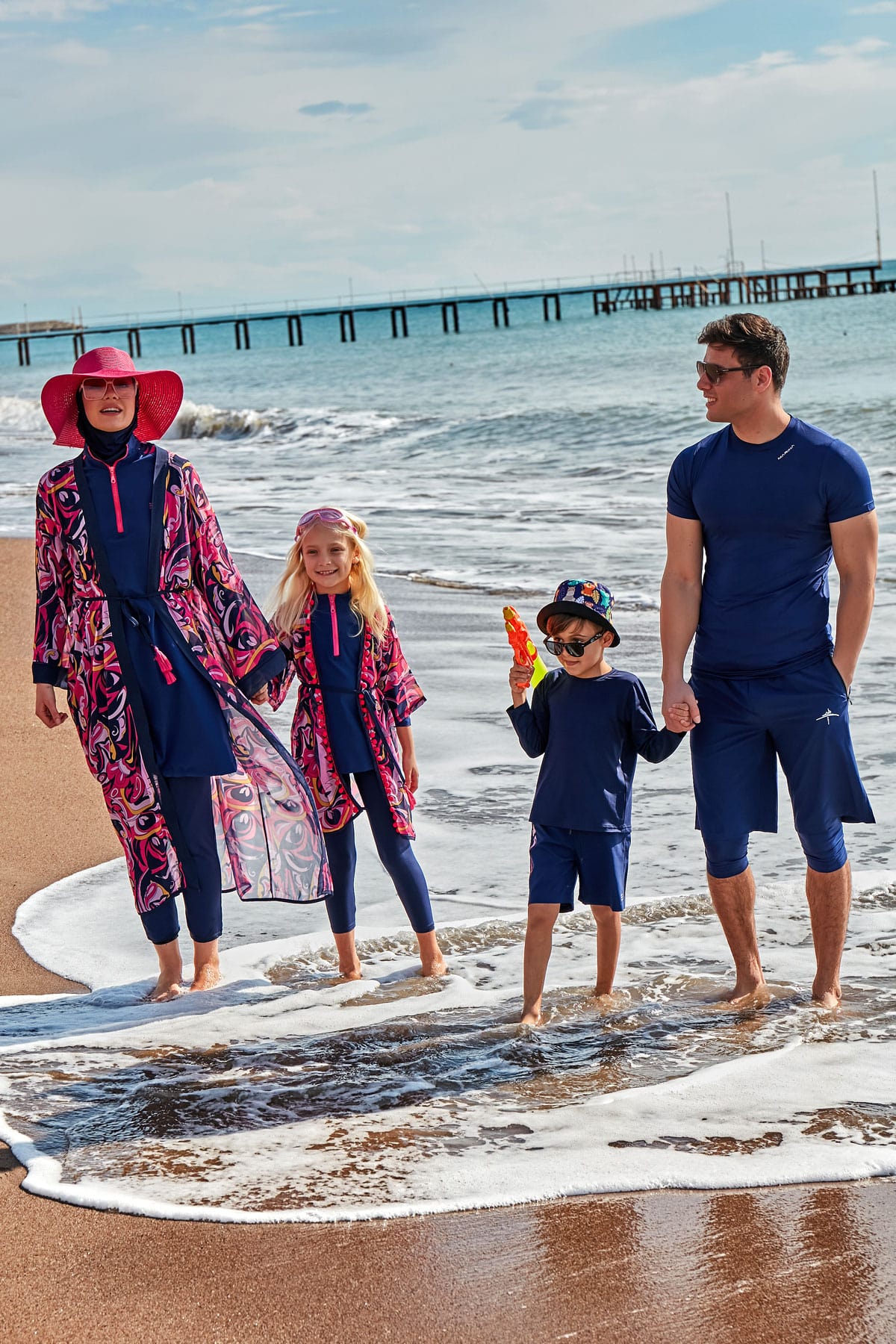 Patterned Chiffon Beach Kimono - P2416