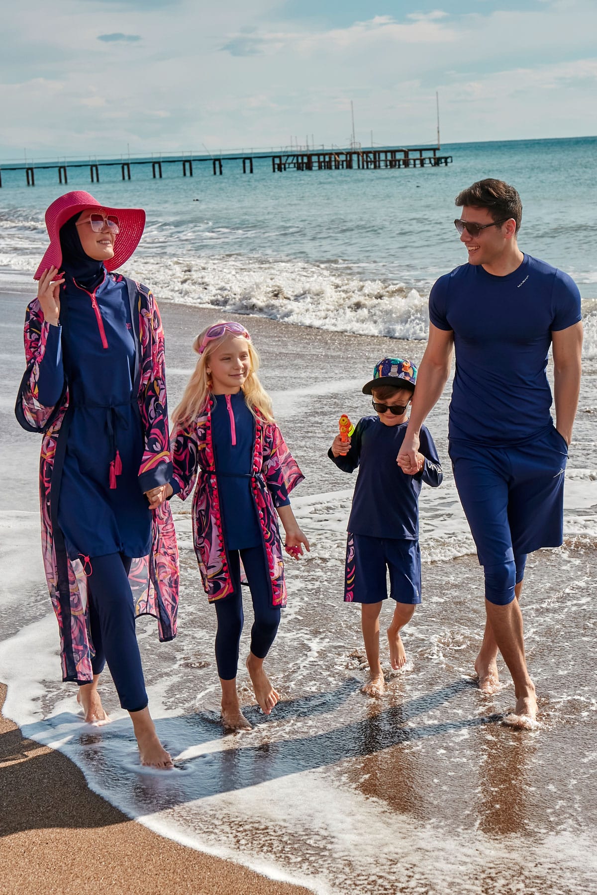 Patterned Colorful Kids Beach Kimono - P2417