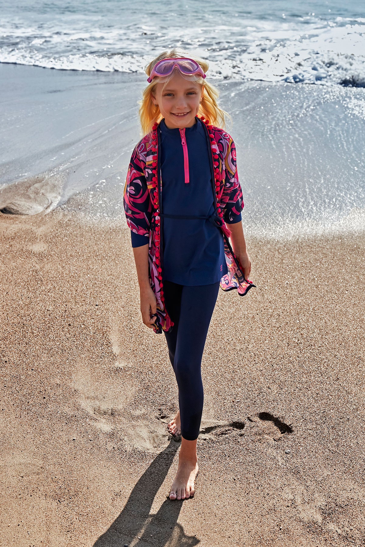 Patterned Colorful Kids Beach Kimono - P2417