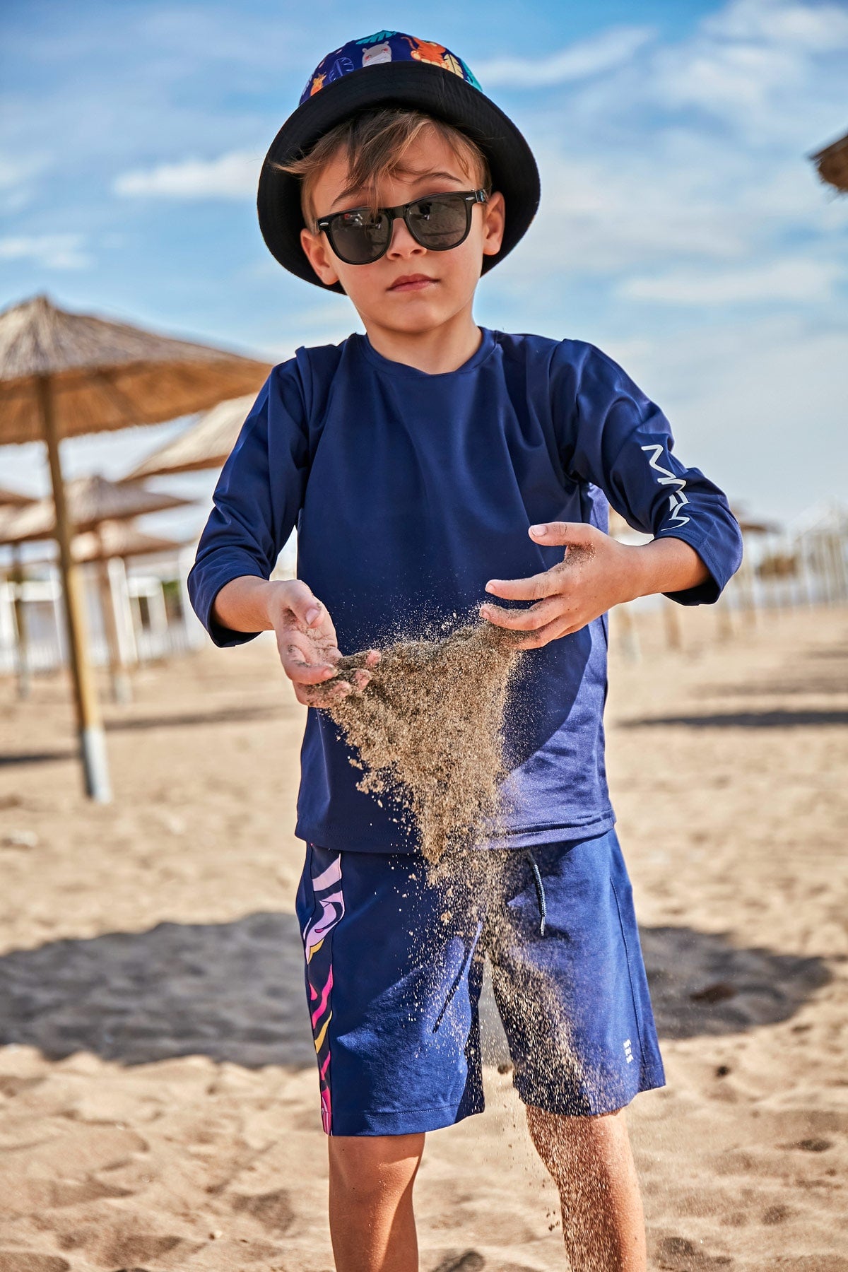 Navy Boys Shorts B2434