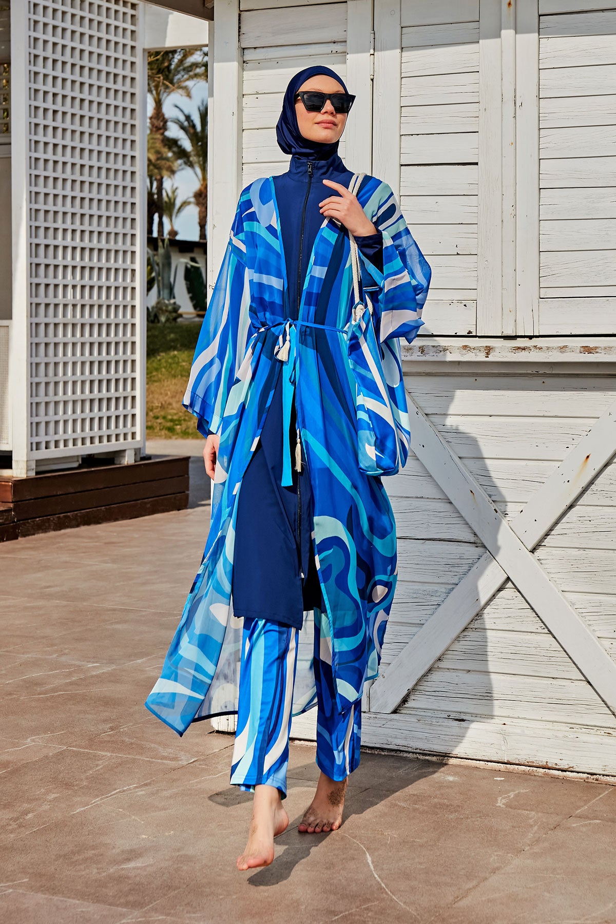 Blue Pareo Kimono P2403