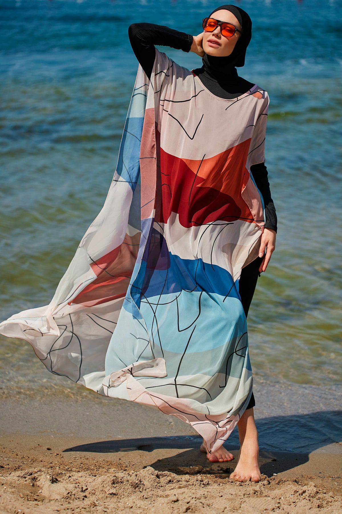 Colourful Pareo Kimono P2340 Secondary image