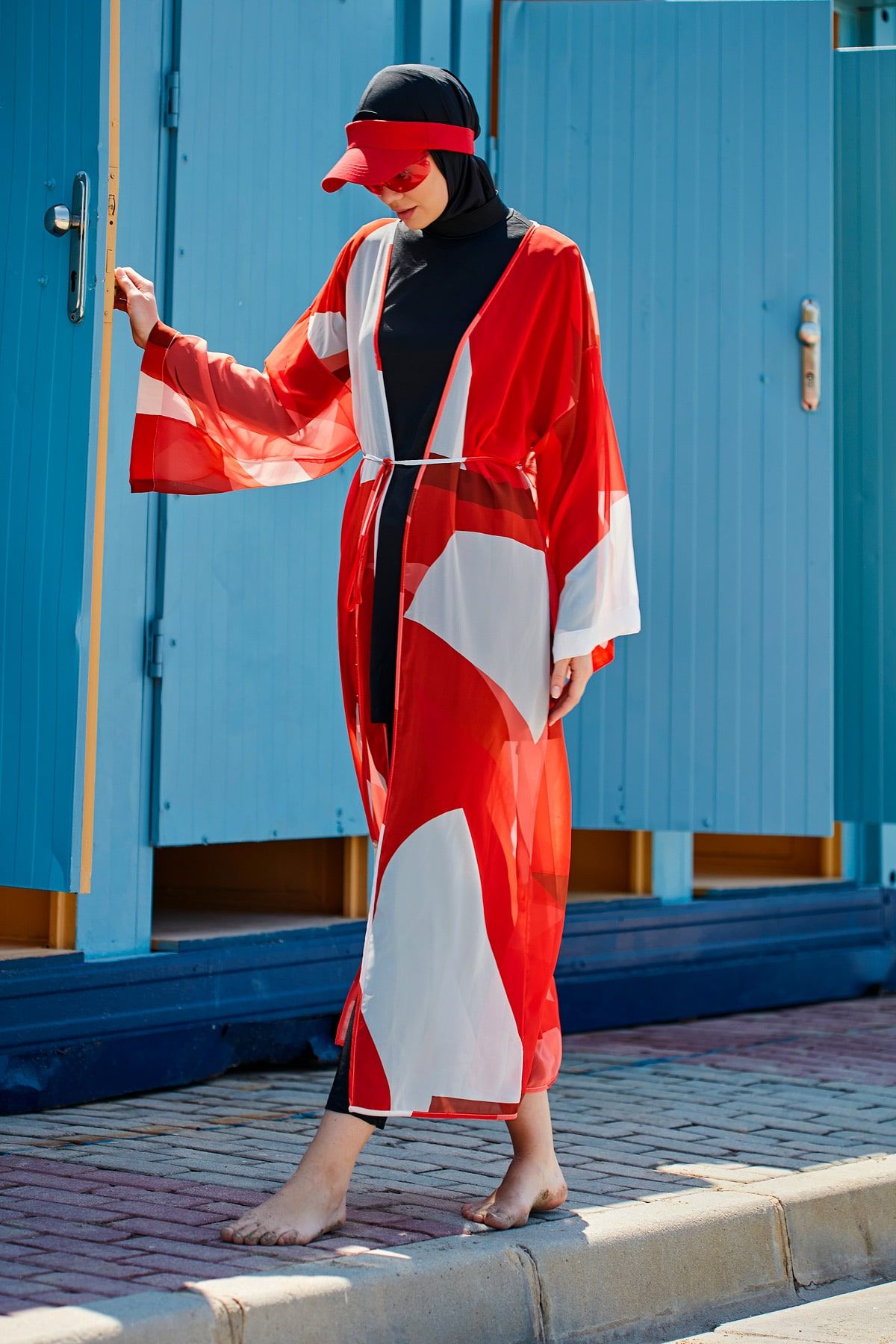 Colourful Pareo Kimono P2345 Secondary image