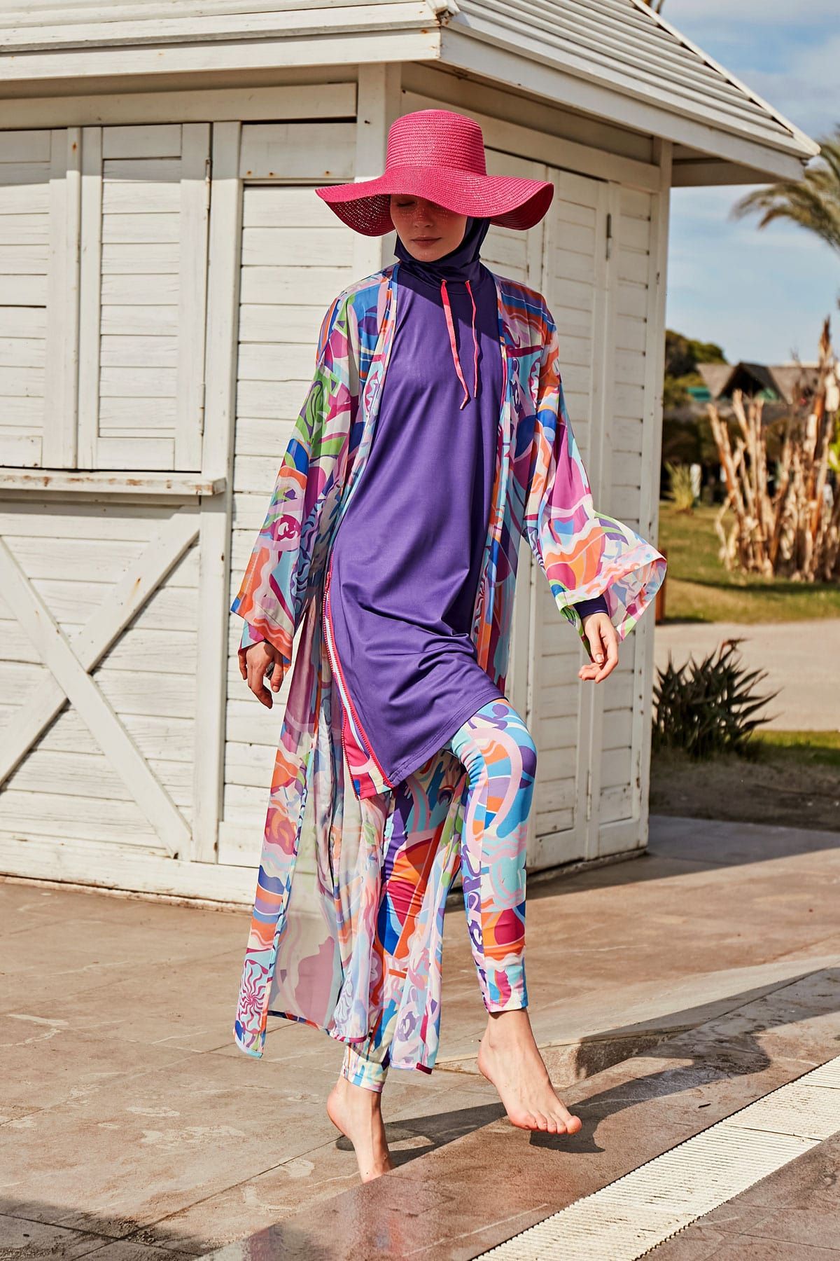 Colourful Pareo Kimono P2424