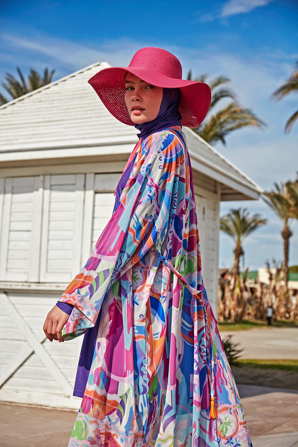 Colourful Pareo Kimono P2424