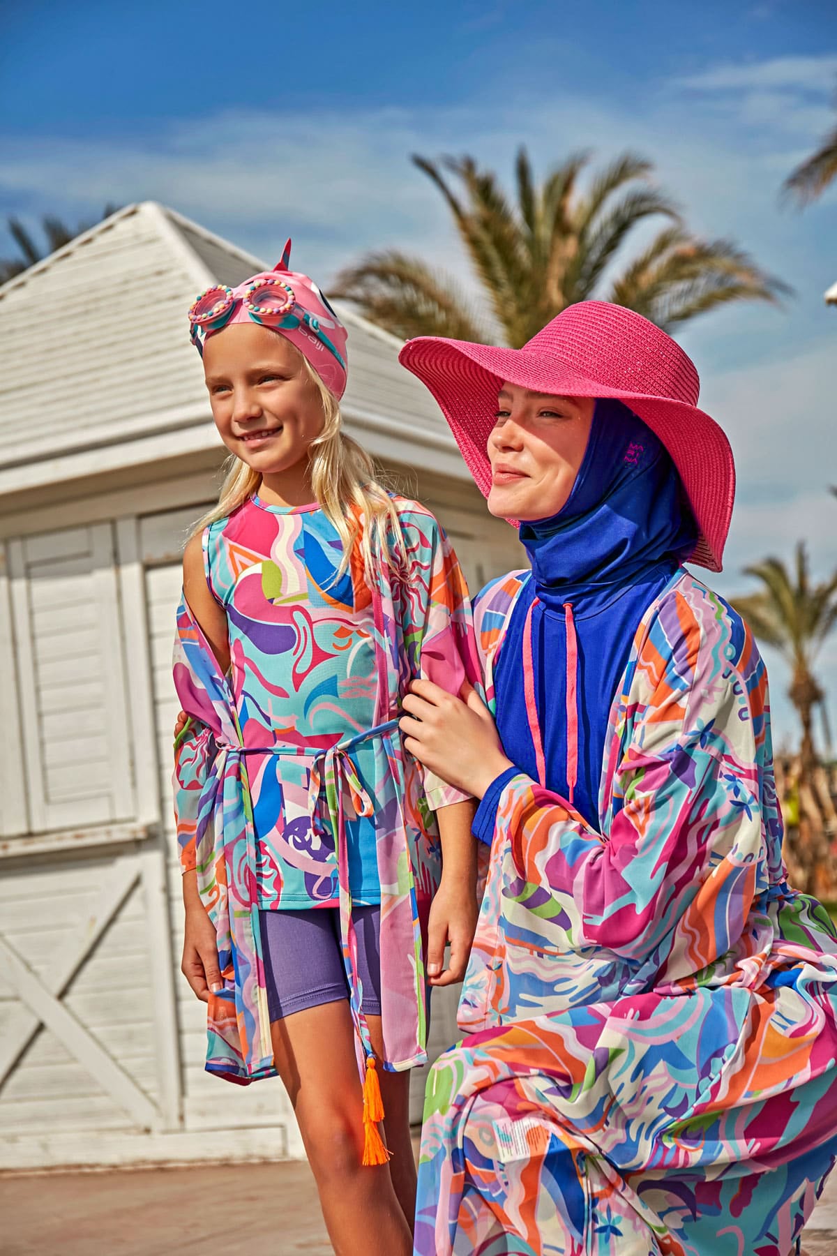 Lycra Royal Blue Burkini Modest Swimwear M2483