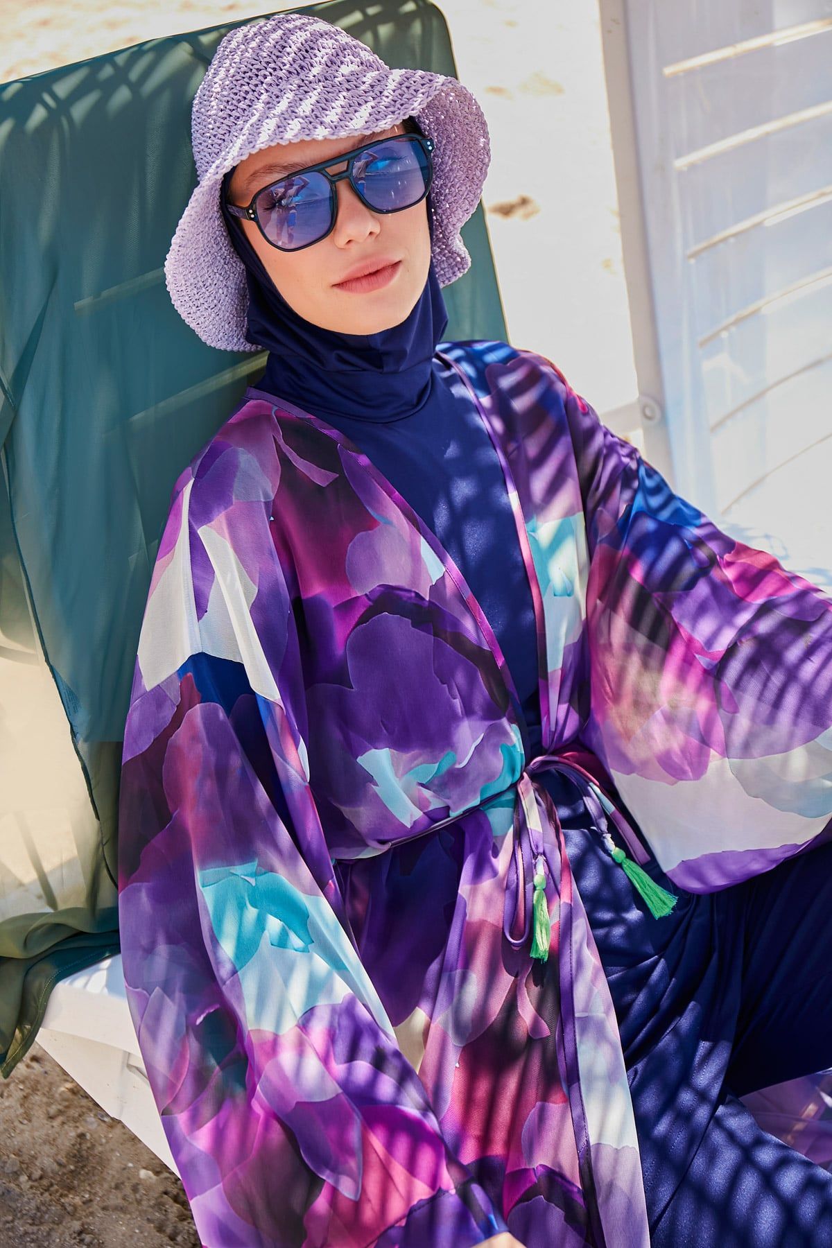 Purple Pareo Kimono P2338