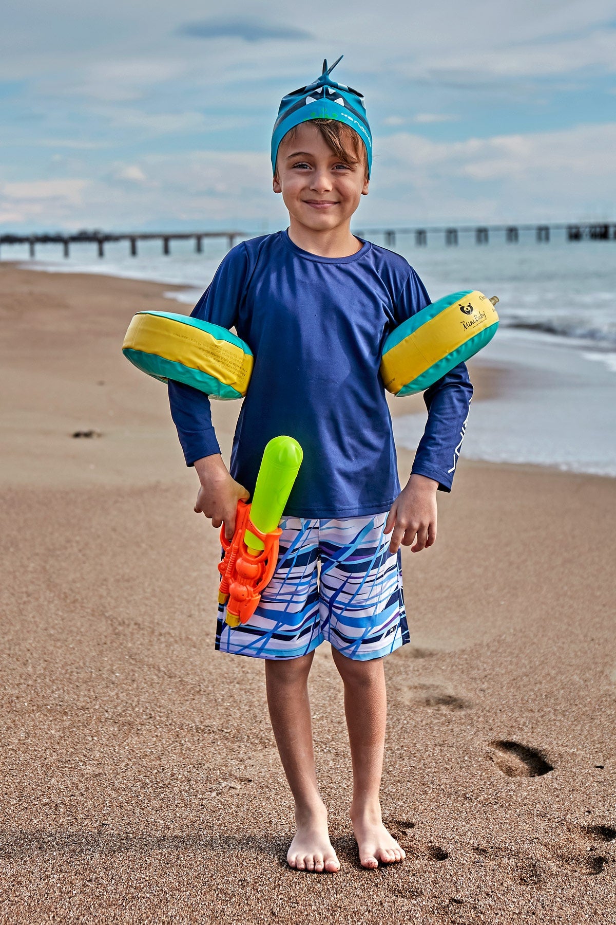 Woven Navy Boys Shorts B2430 Main image