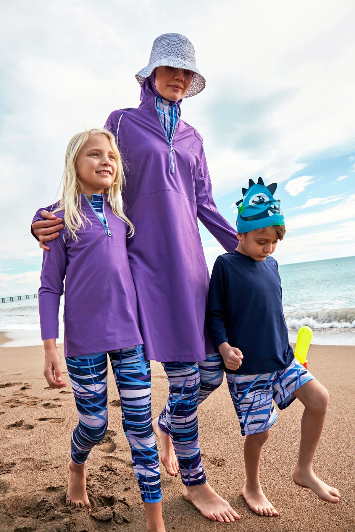 Woven Purple Girls Swimwear K2405