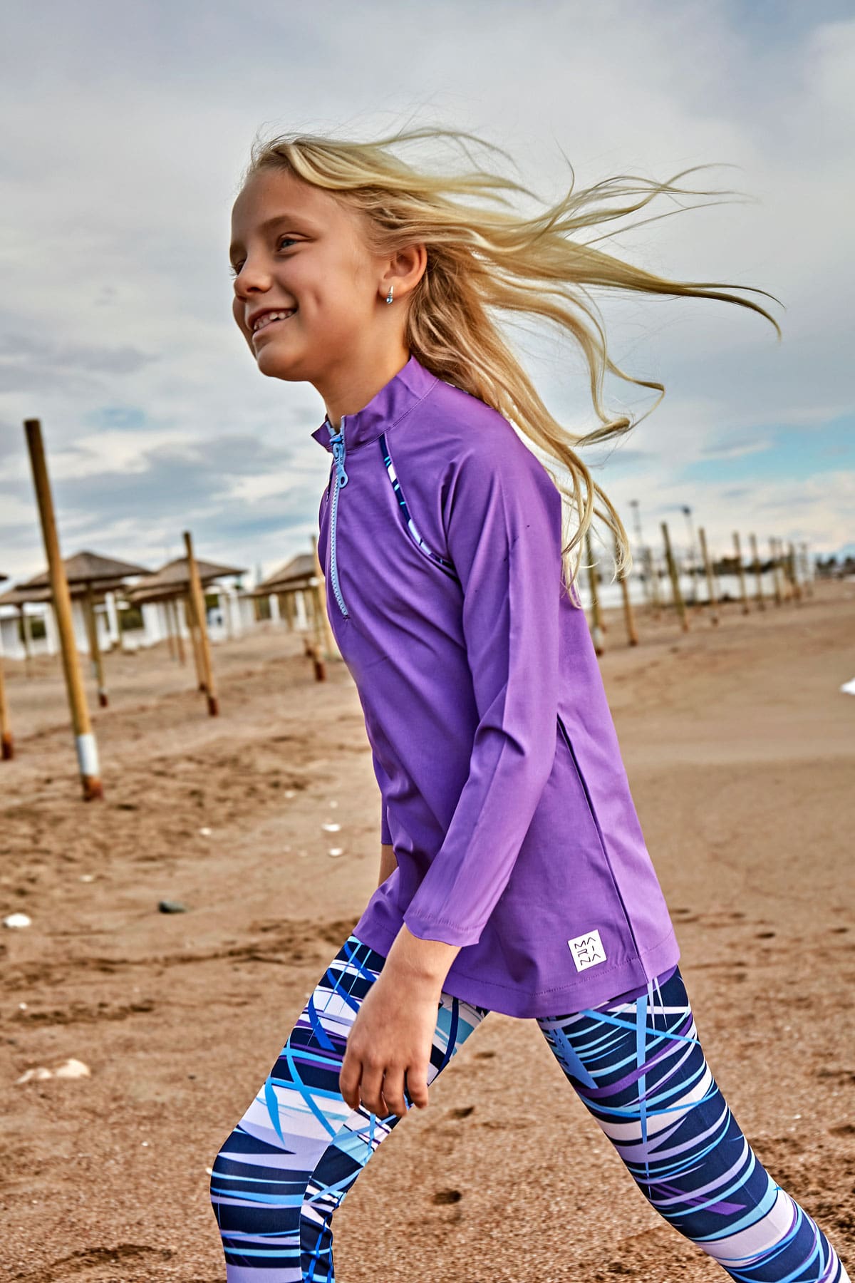 Woven Purple Girls Swimwear K2405