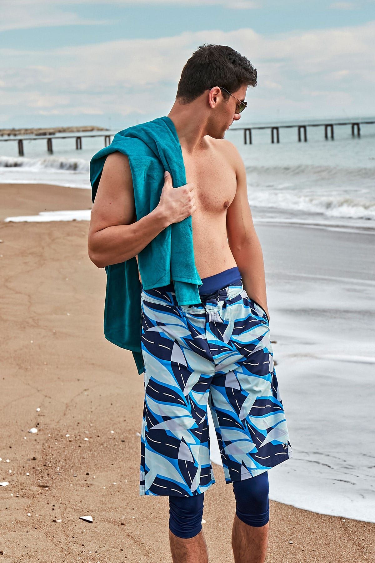 Petrol Green Beach Towel PH23-13402