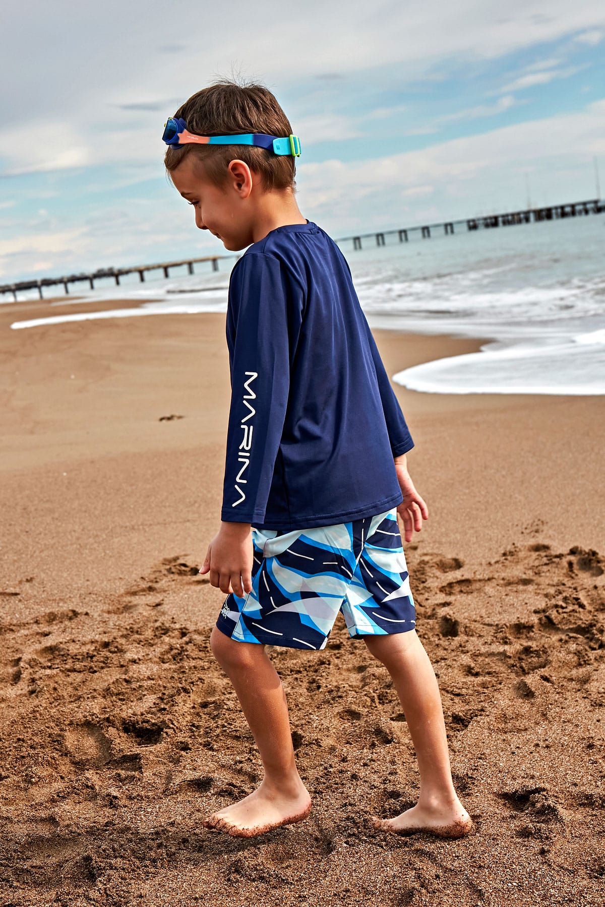 Woven Navy Boys Shorts B2436