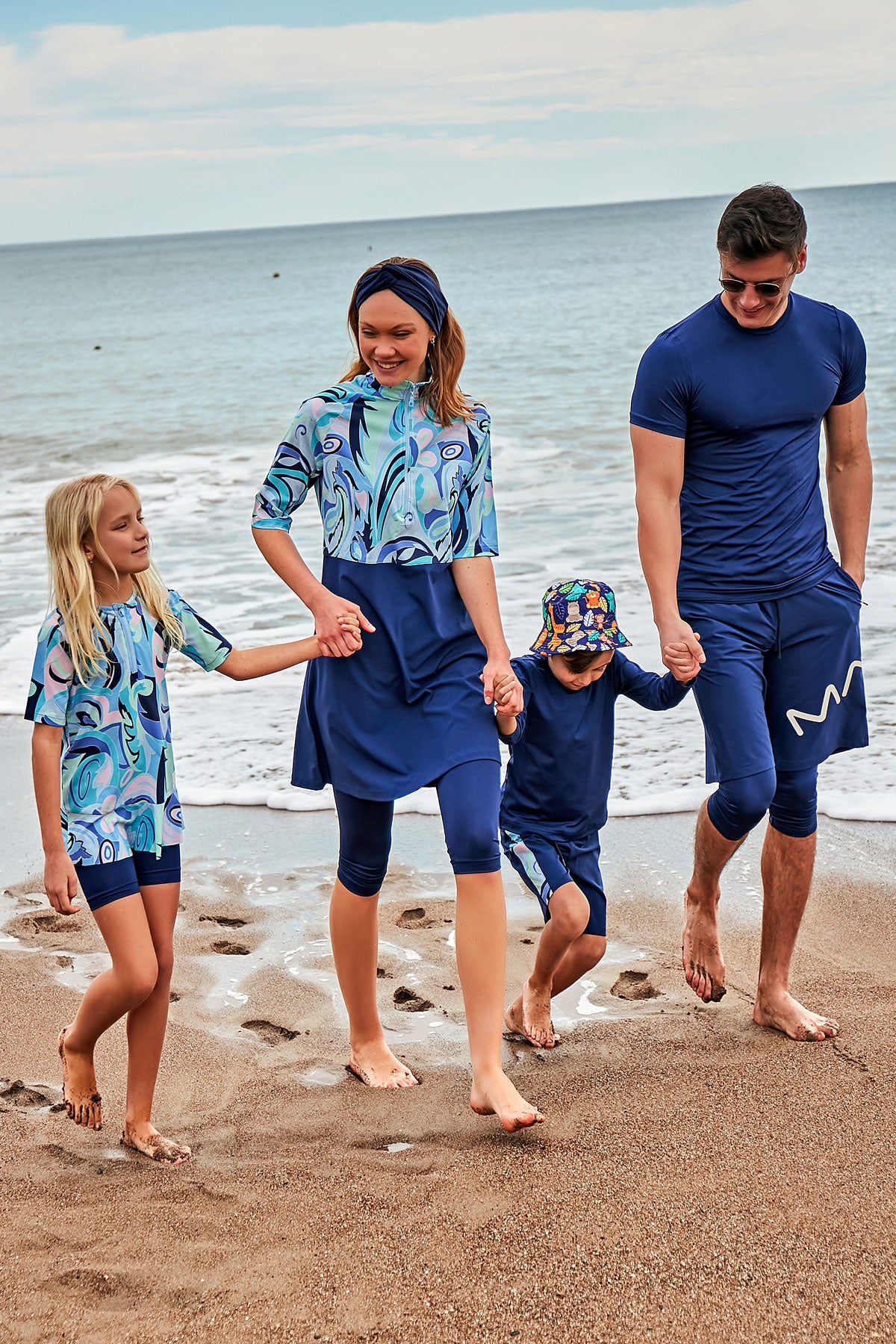 Woven Navy Half Coverage Swimsuit M2460 Secondary image