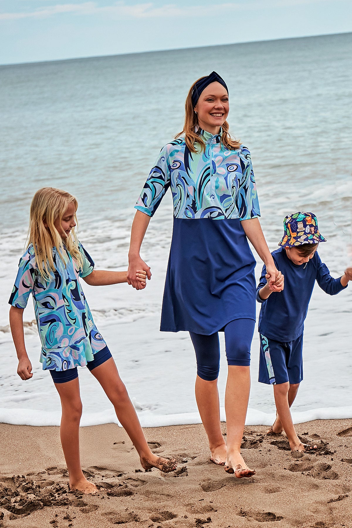 Woven Navy Half Coverage Swimsuit M2460 Main image