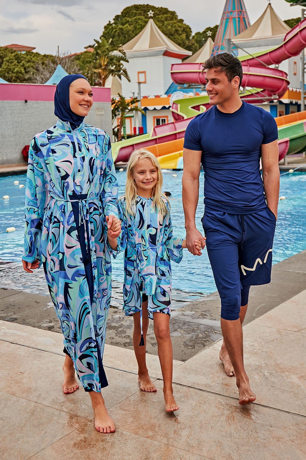 Patterned Colorful Kids Beach Kimono - P2429 الصورة الرئيسية