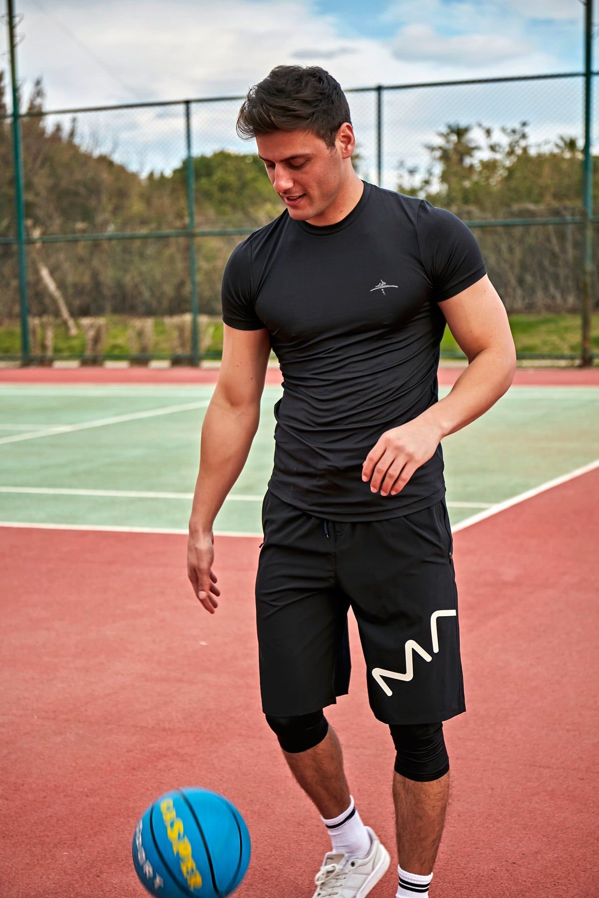 Lycra Black Men's Swim Shirts T2403