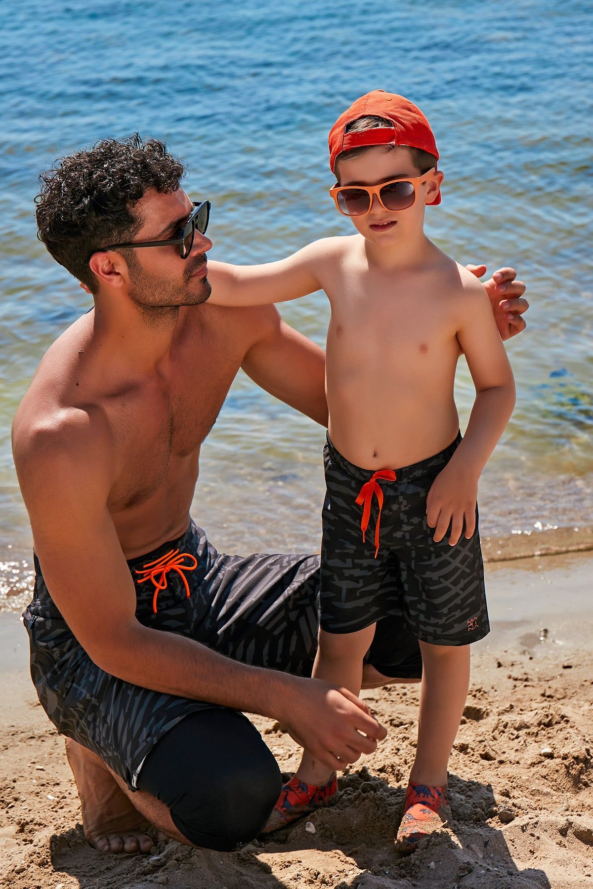 Woven Black Boys Shorts B2364