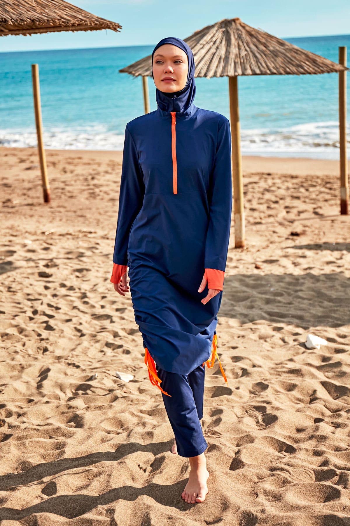 Woven Navy Burkini Modest Swimwear M2412 USA Main image