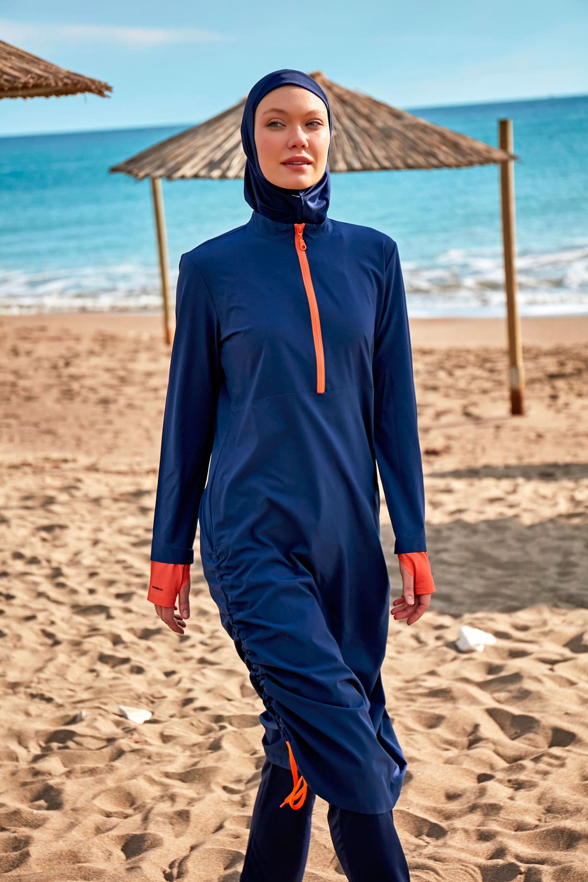 Woven Navy Burkini Modest Swimwear M2412 AUS