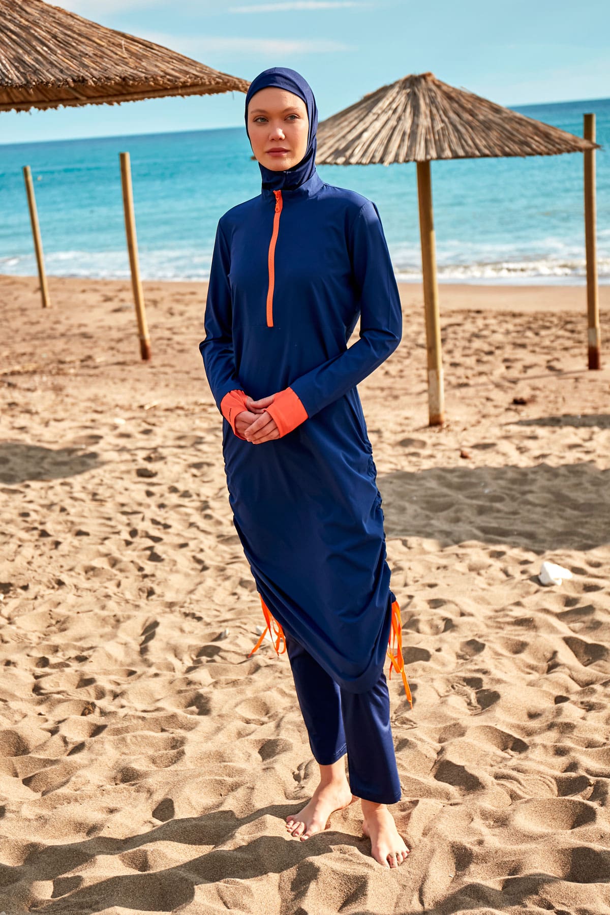 Woven Navy Burkini Modest Swimwear M2412 AUS