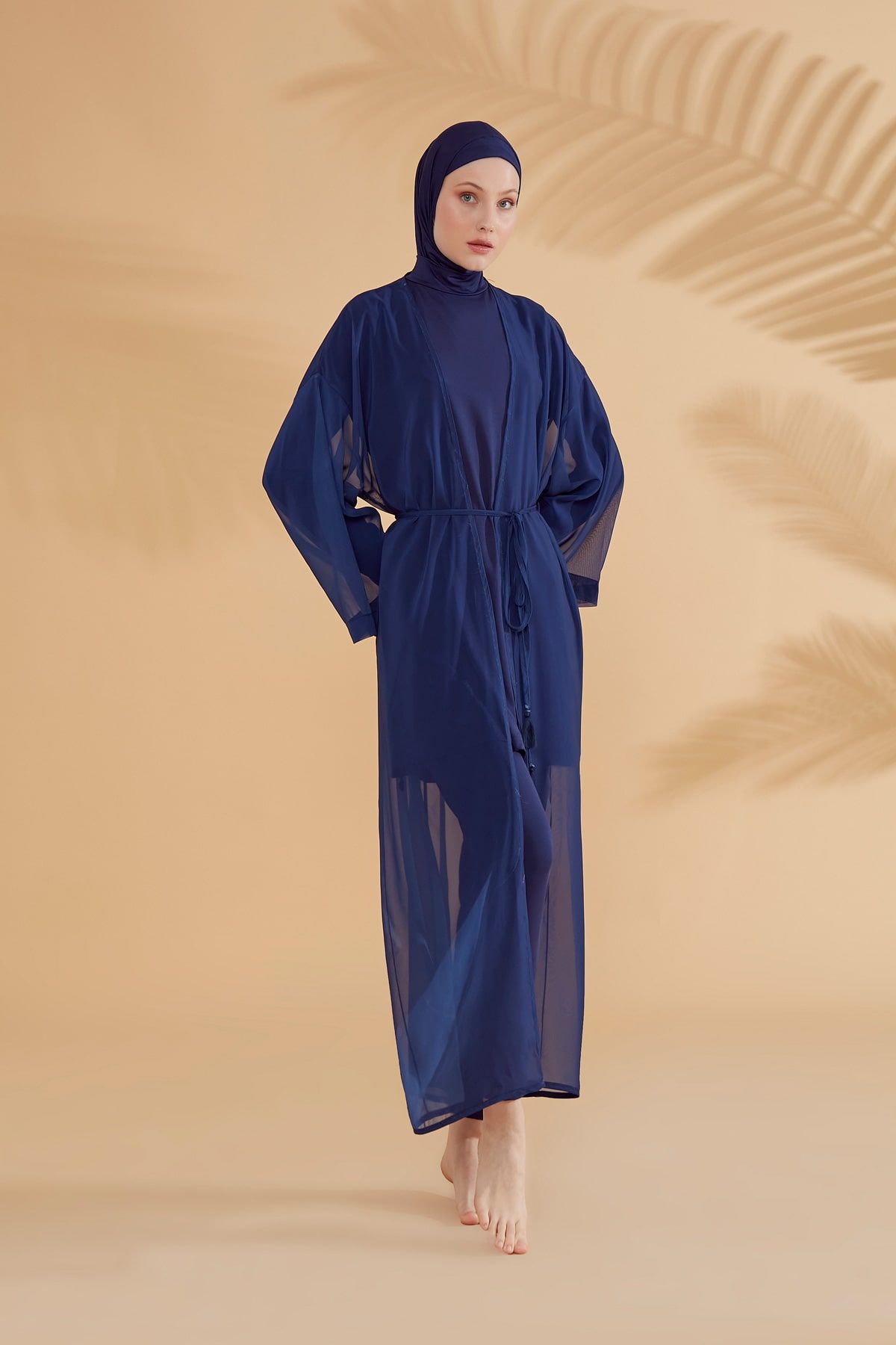 Navy Pareo Kimono P2343