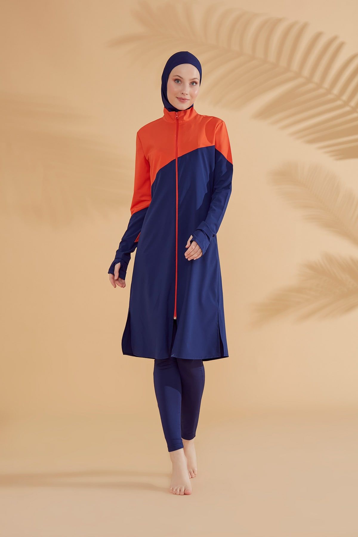 Woven Navy Burkini Modest Swimwear M2316