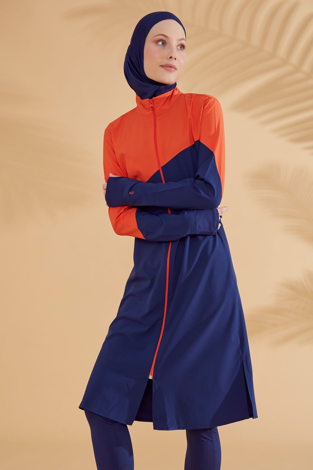 Woven Navy Burkini Modest Swimwear M2316