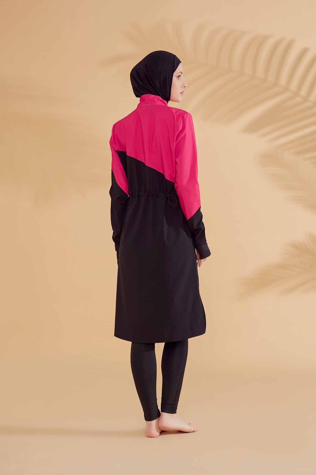 Black H2O Swimmer Series Full-Coverage Modest Swimwear Burkini - M2316-1