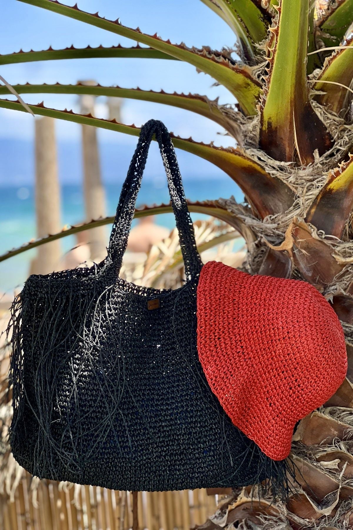 El Örgusü Siyah Hasır şanta C2424 الصورة الرئيسية