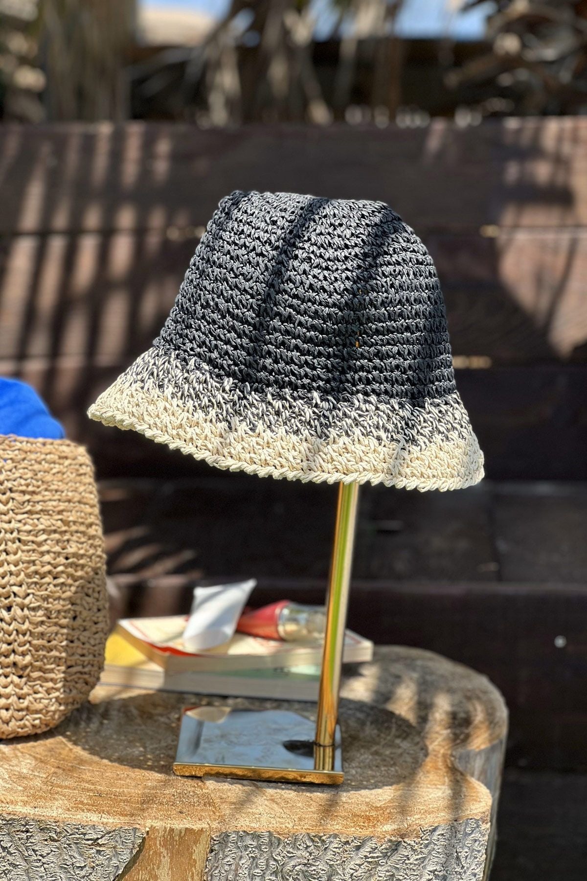 Black Straw Hat  14404