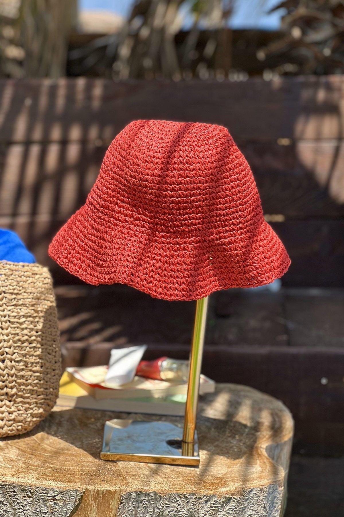 Red Straw Hat 14399 Main image