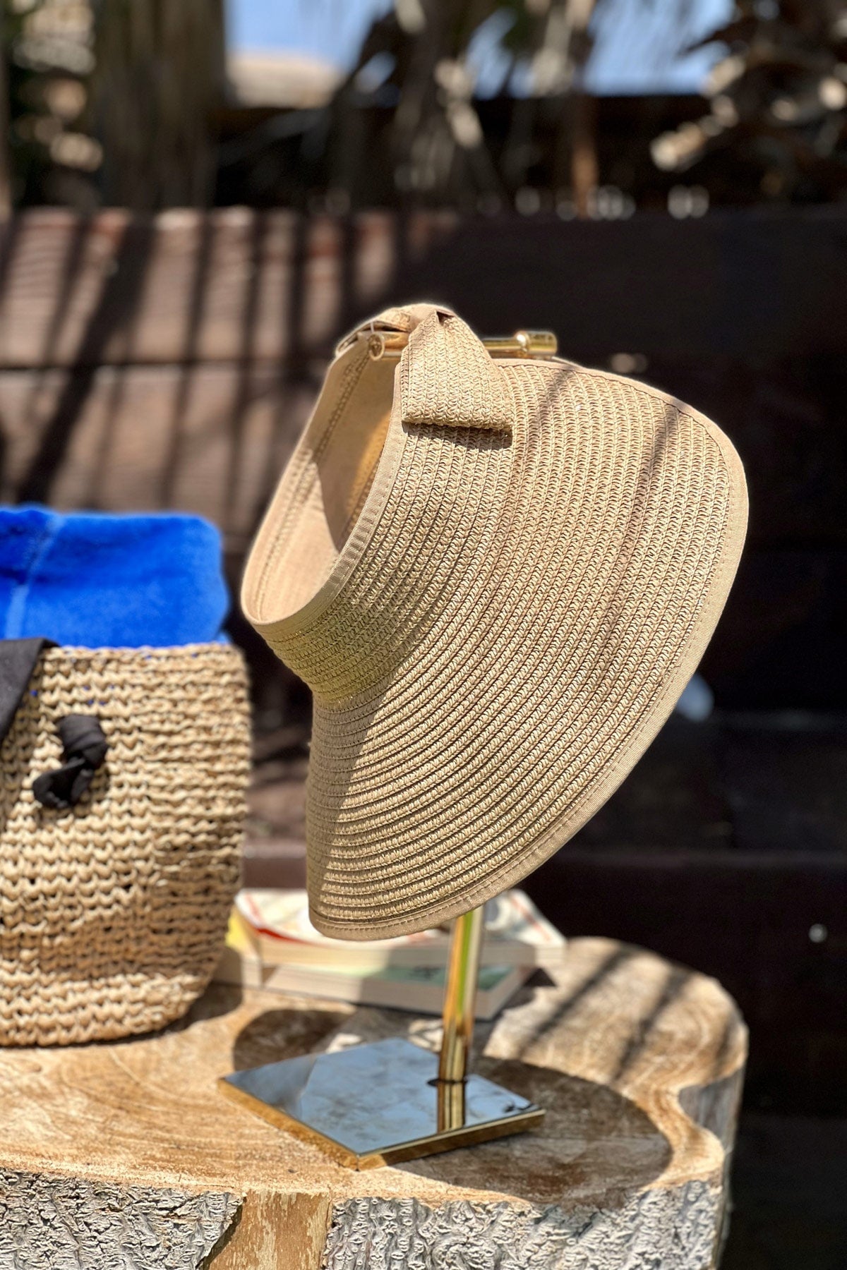 Camel Hasır Vizör Şapka 14624 Main image