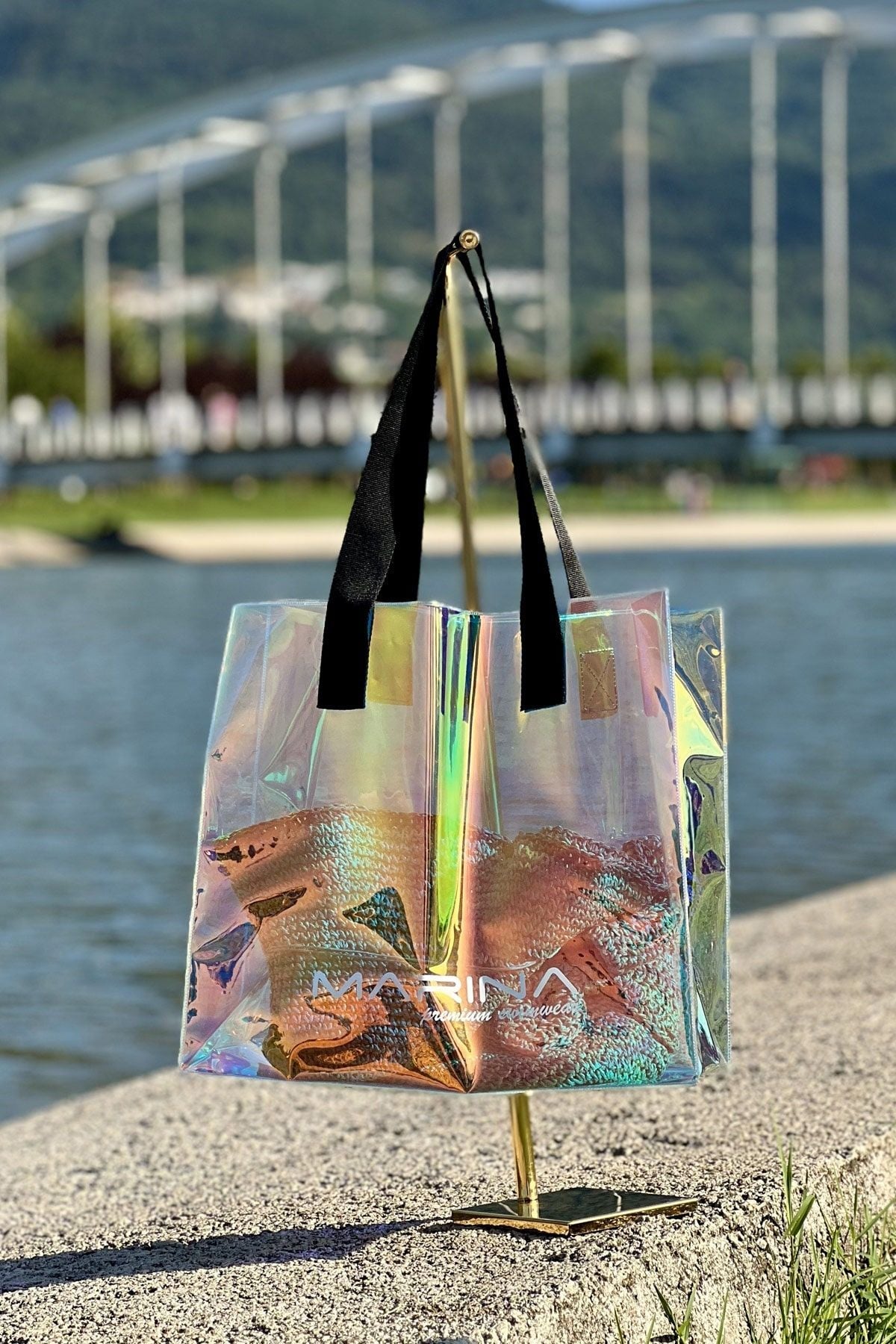 حقيبة شاطئ ملونة C2436 الصورة الرئيسية