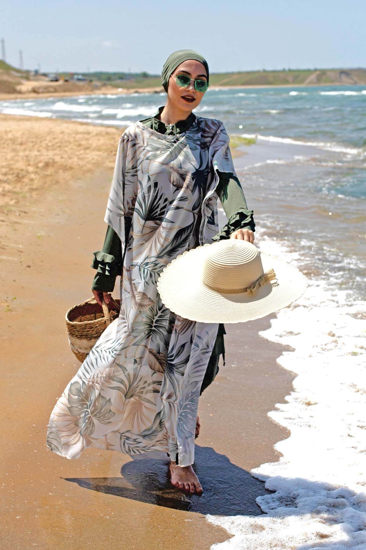 Green Pareo Kimono P2101