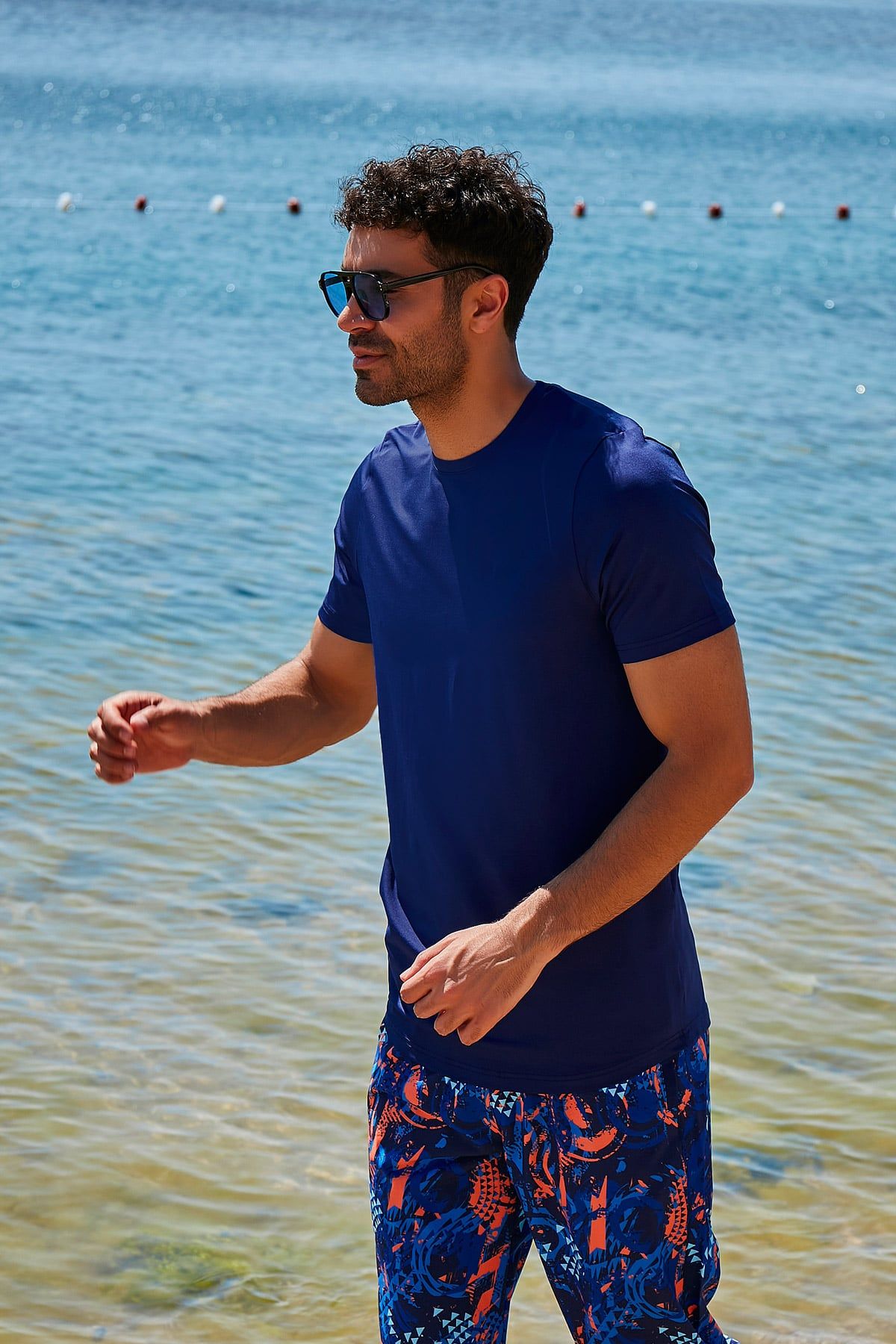 Lycra Navy Men's Swim Shirts T2344 Main image