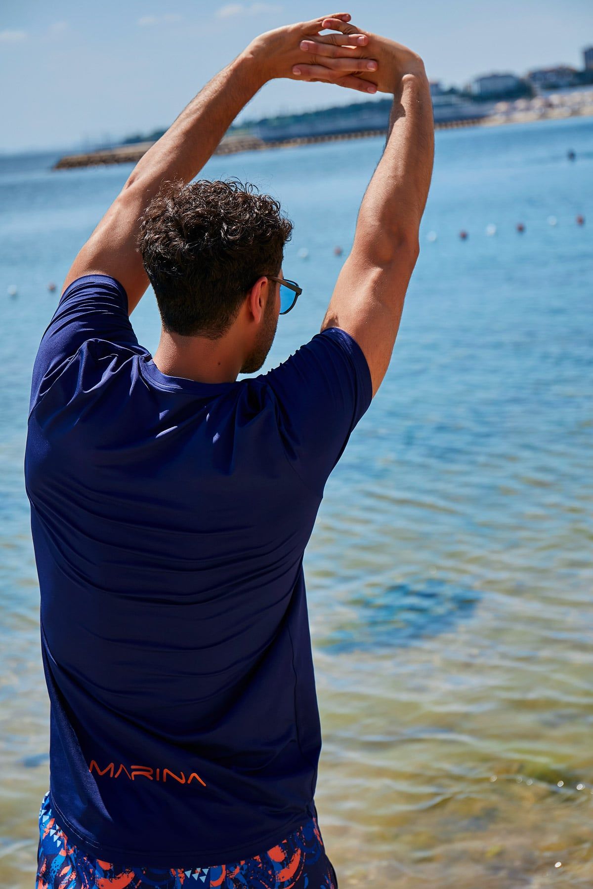 Lycra Navy Men's Swim Shirts T2344 Secondary image