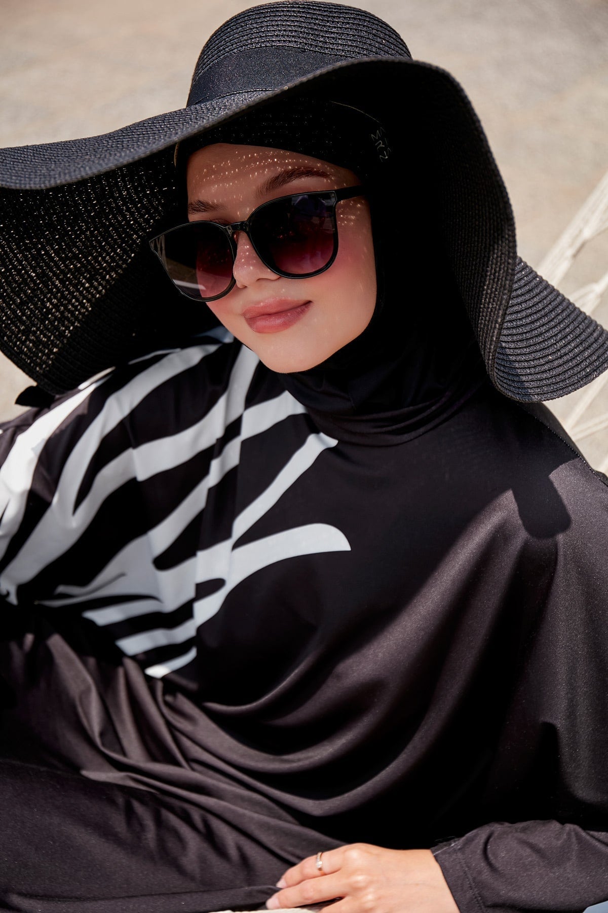Lycra Black Burkini Modest Swimwear M2308 AUS Secondary image