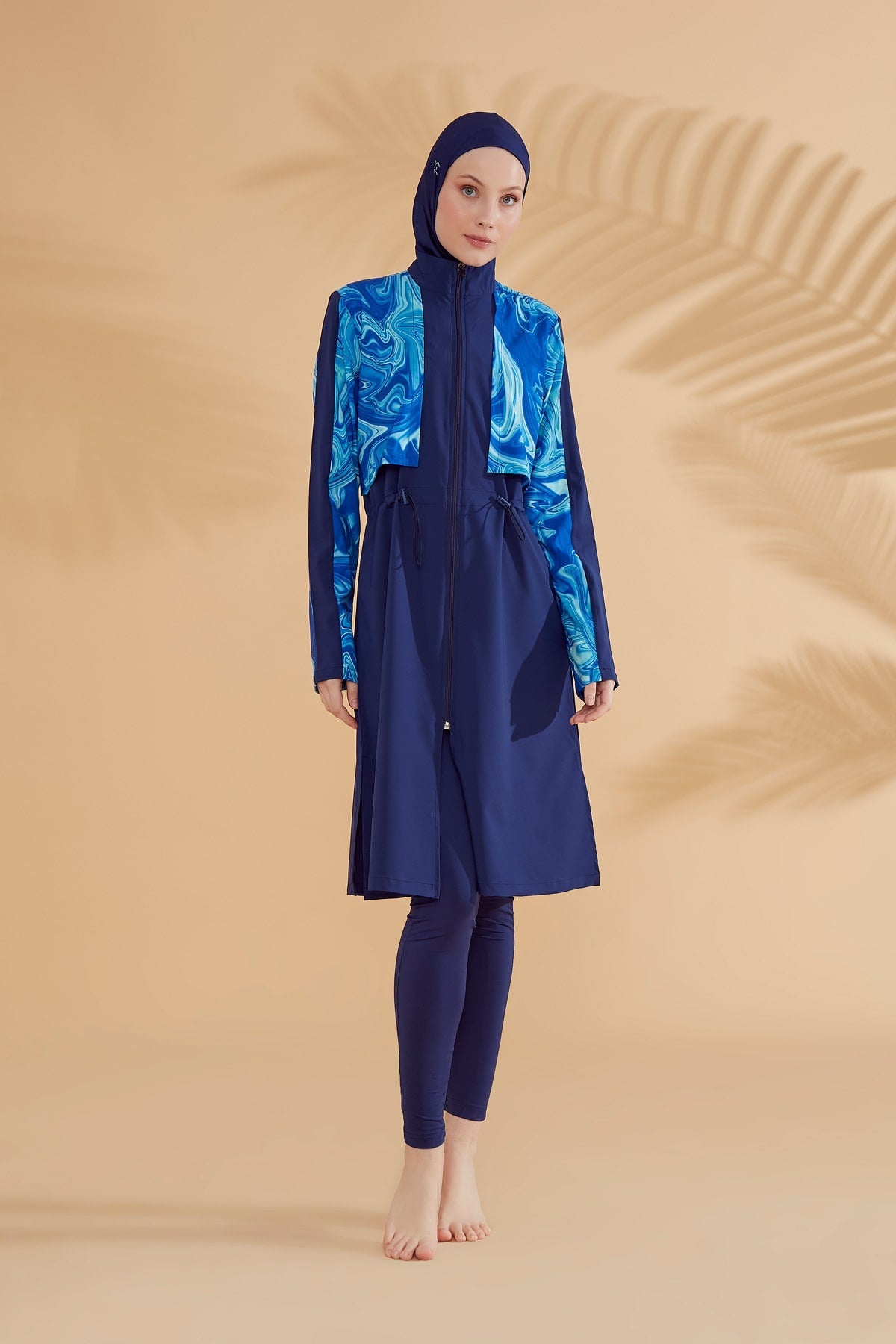 Woven Navy Burkini Modest Swimwear M2319 AUS