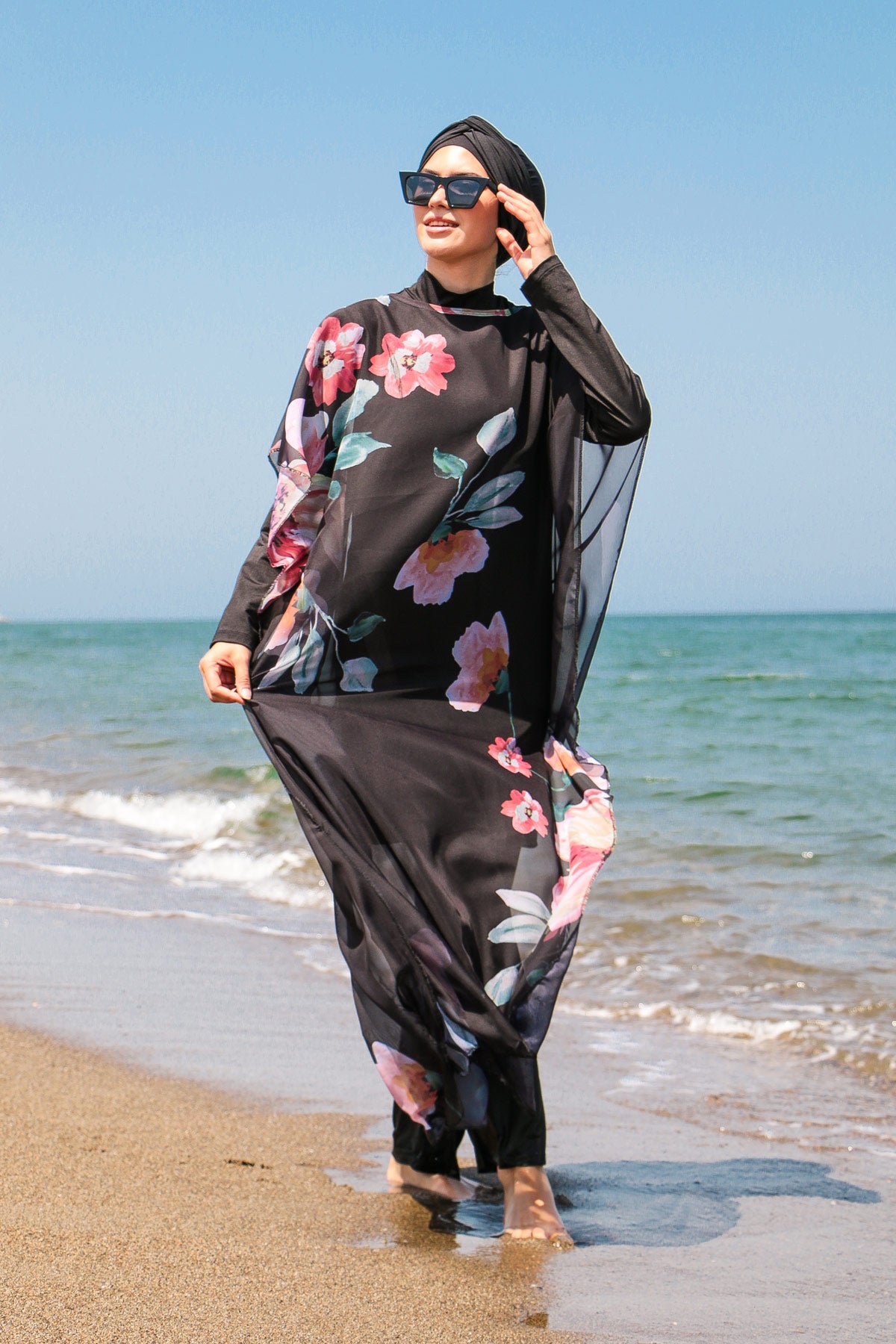 Black Pareo Kimono P2104 Secondary image