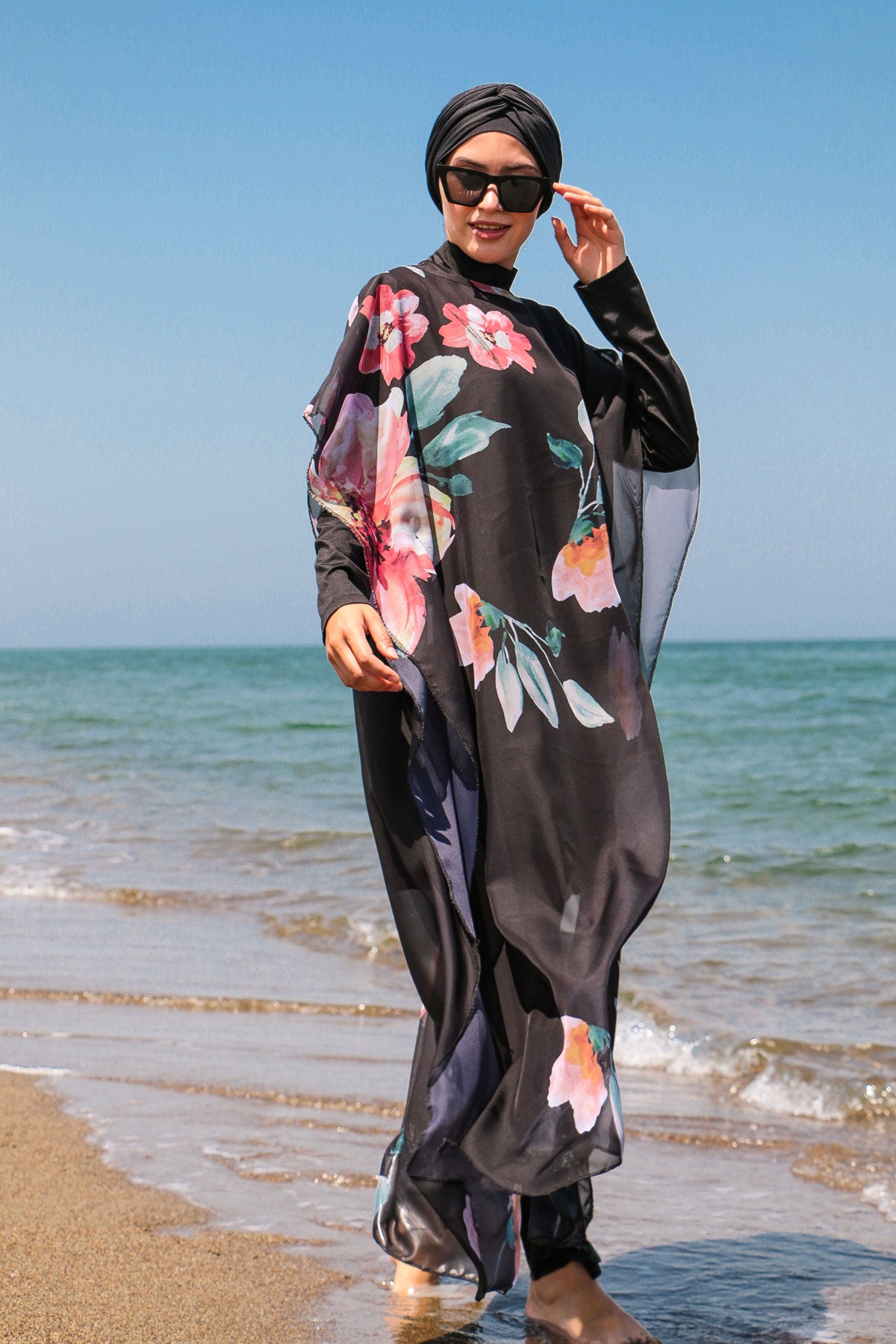 Black Pareo Kimono P2104