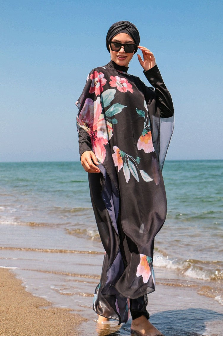 Black Pareo Kimono P2104