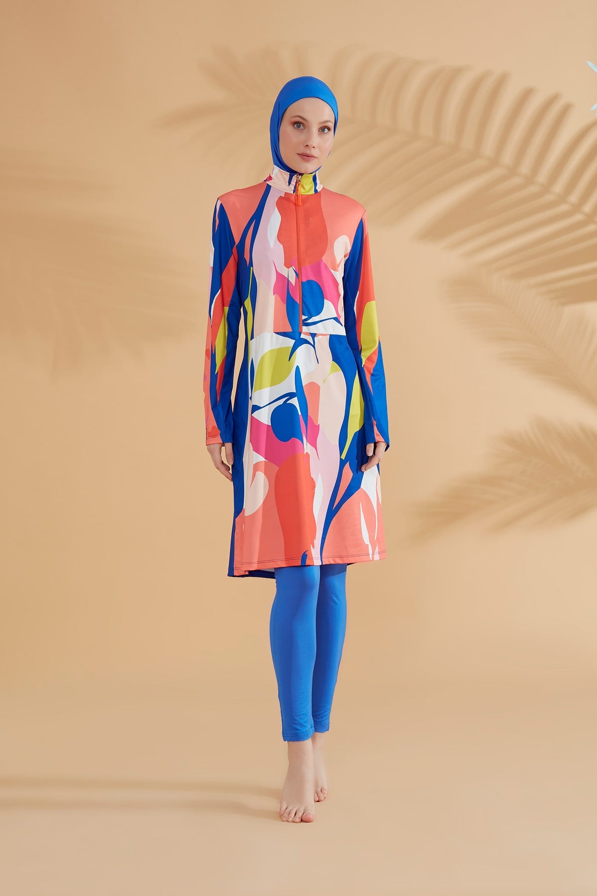 Sax Blue Full-Coverage Modest Swimwear Burkini - M2320 Secondary image