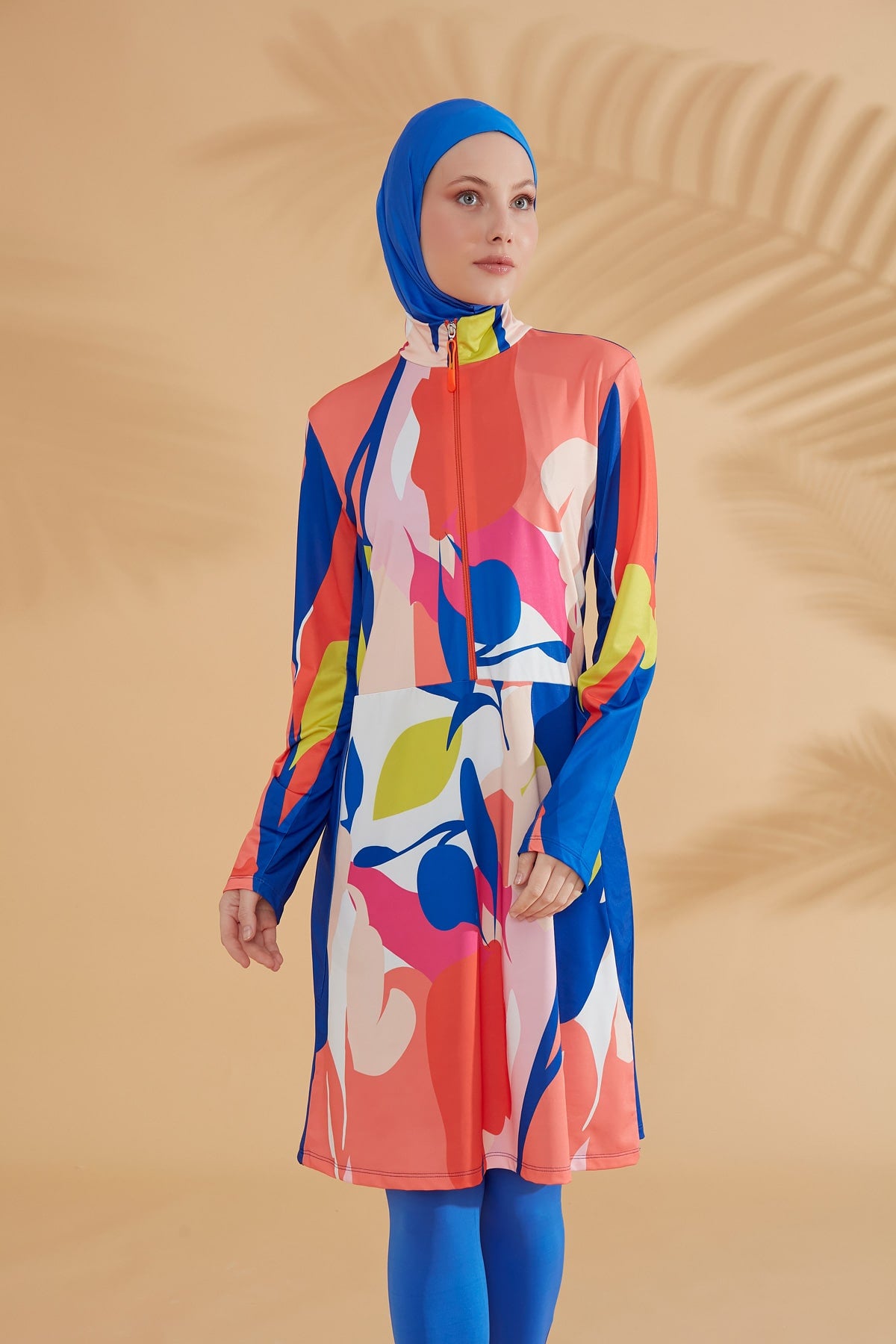 Sax Blue Full-Coverage Modest Swimwear Burkini - M2320
