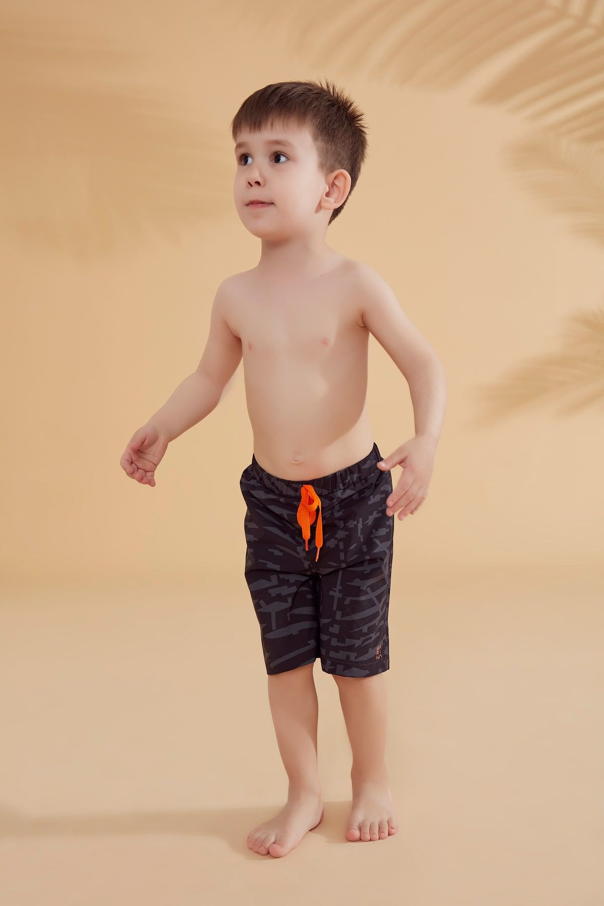 Woven Black Boys Shorts B2364