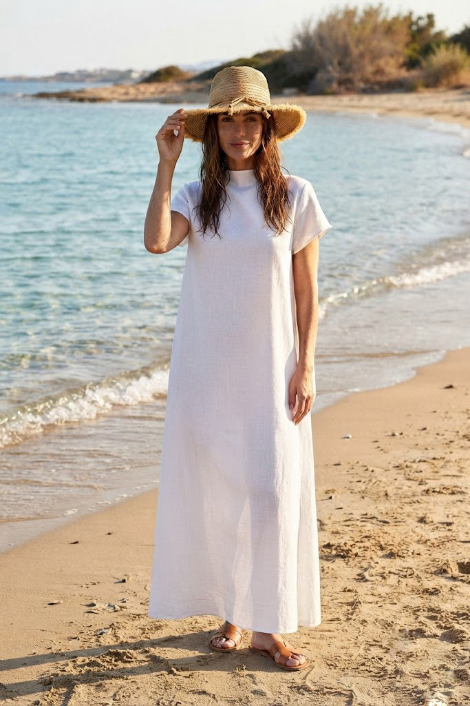 Cream Fedora Straw Hat with Rope Detail HSR2609