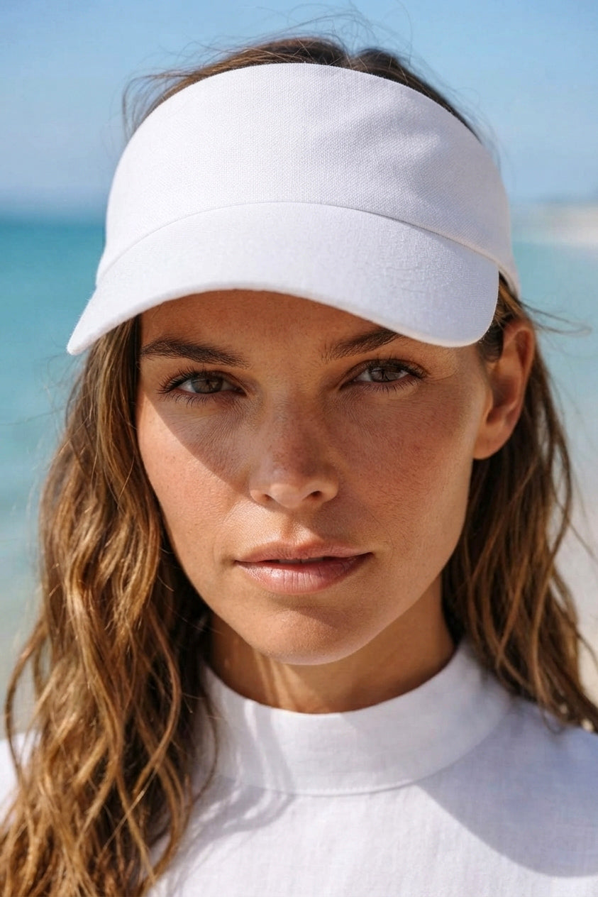White Visor Hat SPK2601-2