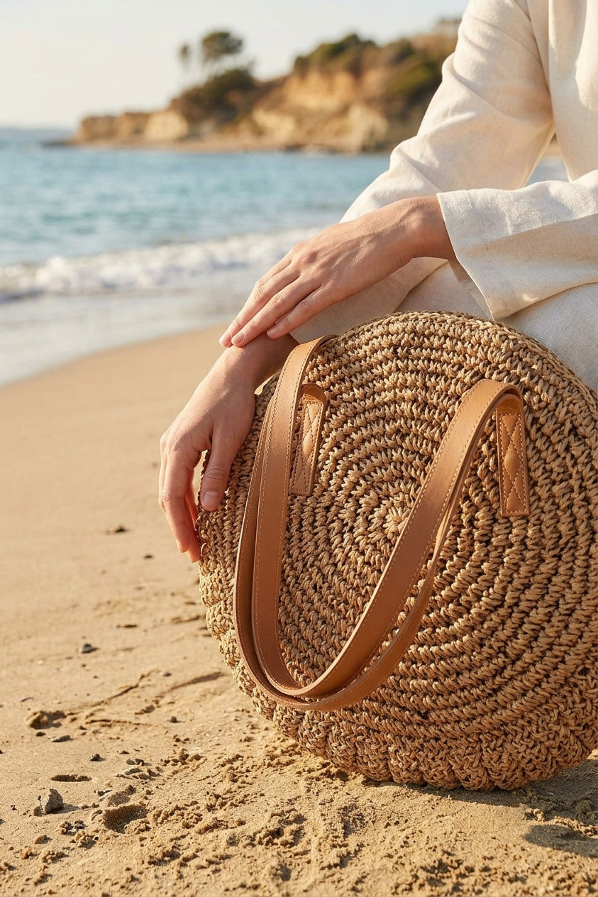 Camel Straw Bag - CNT2602-2 صورة ثانوية
