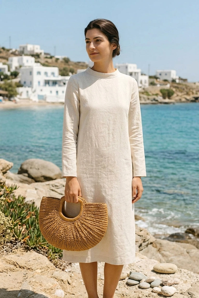 Hand-Woven Camel Straw Bag - CNT2603-2 الصورة الرئيسية